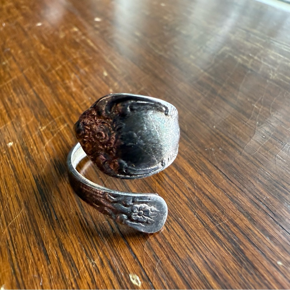 Oneida Korea Silverplate Spoon Band Wrap Ring - Picture 4 of 4